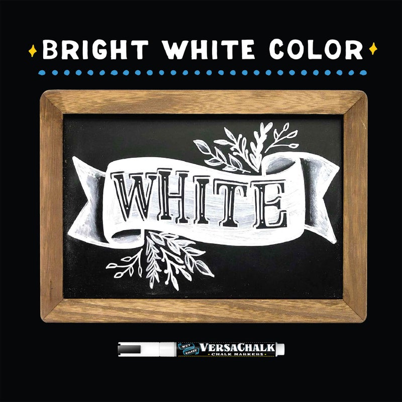 VersaChalk White Liquid Chalk Markers, Set of 4-3mm Tip - Image 3